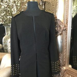 Ashro black gold studded jacket